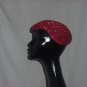 Natty Vintage Hat Red Straw 1940s 1930 Helmet hat Womens hat 47