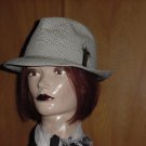 Mens vintage hat 7 1/4 Gray Black White Tweed Union made 49 Mens vintage hat 7 1/4 Gray Black White Tweed Union made 49