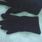 Gloves Vintage Black Beaded Gloves with black clear beads 50 Gloves Vintage Black Beaded Gloves with black clear beads 50