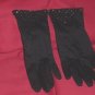 Black Beaded Gloves Exquisite black size 6 gloves Vintage gloves - 51