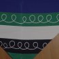 Scarf Triangular striped scarf Blue Green Black White   52