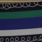 Scarf Triangular striped scarf Blue Green Black White   52