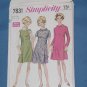 Simplicity pattern 7831 Vintage pattern dress 1968 half size 14 1/2 bust 37 54