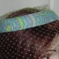 Womens vintage ring hat Mod design turquoise green net ladies hat #28