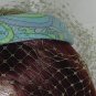 Womens vintage ring hat Mod design turquoise green net ladies hat #28