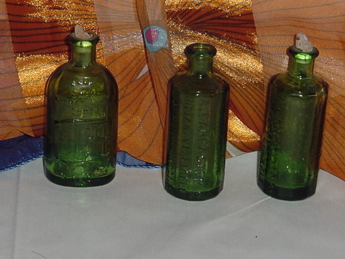 Bitters bottles Green reproduction Wheaton bottles 1872 #28