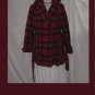 Plaid fall winter jacket womens vintage coat belted  #55