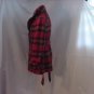 Plaid fall winter jacket womens vintage coat belted  #55