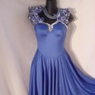 Royal Blue Sparkly Dance, Skating, Outfit Costume Stretch Spandex  #56