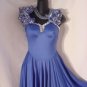 Royal Blue Sparkly Dance, Skating, Outfit Costume Stretch Spandex  #56