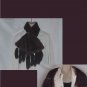 Mink collar Fur tails collar bakelite plastic rhinestone fur clip #56