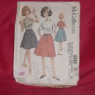 McCall's Skirt Pattern 6690 pre-teen separates blouse only pattern pieces  #10