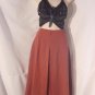 Rust Skirt double pleat front Womens skirt size 14 Sportissimo #58