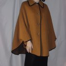 Poncho Coat Cape Vintage Butterscotch 1970s Coat Ladies dress coat  #111