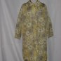 Rain coat Vinyl Tan Reversible Yellow White floral Vintage raincoat  #59