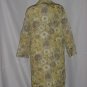 Rain coat Vinyl Tan Reversible Yellow White floral Vintage raincoat  #59
