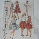 Simplicity Girls 1965 Dress top shorts Pattern 5993 #59 Simplicity Girls 1965 Dress top shorts Pattern 5993 #59