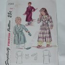 Simplicity Child's Robe Slippers Pattern Vintage Size 2  2544  #59