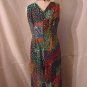 Multi colored polka dot maxi dress sheath dress floor length # 59