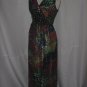 Multi colored polka dot maxi dress sheath dress floor length # 59