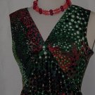 Multi colored polka dot maxi dress sheath dress floor length # 59 Multi colored polka dot maxi dress sheath dress floor length # 59