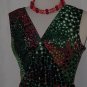 Multi colored polka dot maxi dress sheath dress floor length # 59
