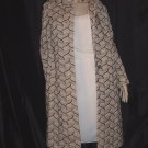 Ladies Coat Vintage Mr R ... Of Course Coat Tan Brown Quilted Leaf Design  #60