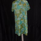 Ocean turquoise blues green robe house coat dressing gown lounger #61