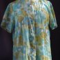 Ocean turquoise blues green robe house coat dressing gown lounger #61