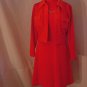 Red Orange Mod Dress and Jacket 1960s 1970s #63