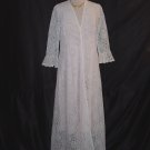Miss Elaine White Lacy Peignoir robe beach cover #63 Miss Elaine White Lacy Peignoir robe beach cover #63