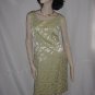 Brocade Ensemble Celadon Sleeveless Mad Men Wiggle Dress Long Jacket #75