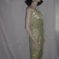 Brocade Ensemble Celadon Sleeveless Mad Men Wiggle Dress Long Jacket #75