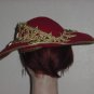 Hat Ladies Mr. John Classic Red Gold New York Paris Womens hat  #67