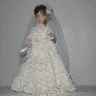 Bride Doll Crocheted Wedding Gown Hard plastic 1960s doll #67