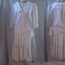 1920s 1930s Womens Girls drop waist white vintage dress  No. 146
