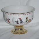 Charles Wysocki Bowl Christmas Love 2000 Pedestal Bowl #68