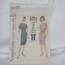 Simplicity pattern 5542 Vintage pattern dress 1964 size 14 bust 34 Miss    #70
