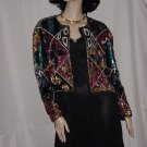 Beaded Sequin Jacket Vogue Nights Beaded Sweater Party Cruise Silk Jacket #70 Beaded Sequin Jacket Vogue Nights Beaded Sweater Party Cruise Silk Jacket #70