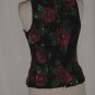 Laurence Kazar Shell Floral Beaded Sequin Top Bead Party Cruise Silk Formal Evening Blouse #70
