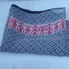 Scarf Vintage Morsly Scarf blue border Polyester #71