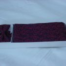 Bow tie and Cummerbund Set Neil Allyn Red Black brocade Formal Attire  #71