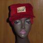 Red Hat Velvet Plush Cap Doe skin Made in Japan 6 7/8"  #74
