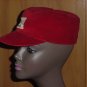 Red Hat Velvet Plush Cap Doe skin Made in Japan 6 7/8"  #74