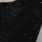Black Beaded Sequin Top Bead Party Cruise Silk Formal Evening Blouse  #71