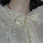 Vintage Odette Barsa Chantilly Lace Yellow Robe Marshall Field Lingerie night gown #71