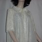 Vintage Odette Barsa Chantilly Lace Yellow Robe Marshall Field Lingerie night gown #71