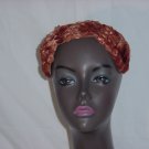 Vintage womens hat burnt orange petal band hat #73