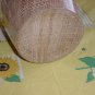 Ice Bucket Mid Century Plastic Raffia straw mat 1950s 1960s. Lid is cracked. no. 16
