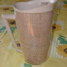 Pitcher Mid Century Plastic Burlap Raffia straw mat in Plastic 1950s 1960s No. 76